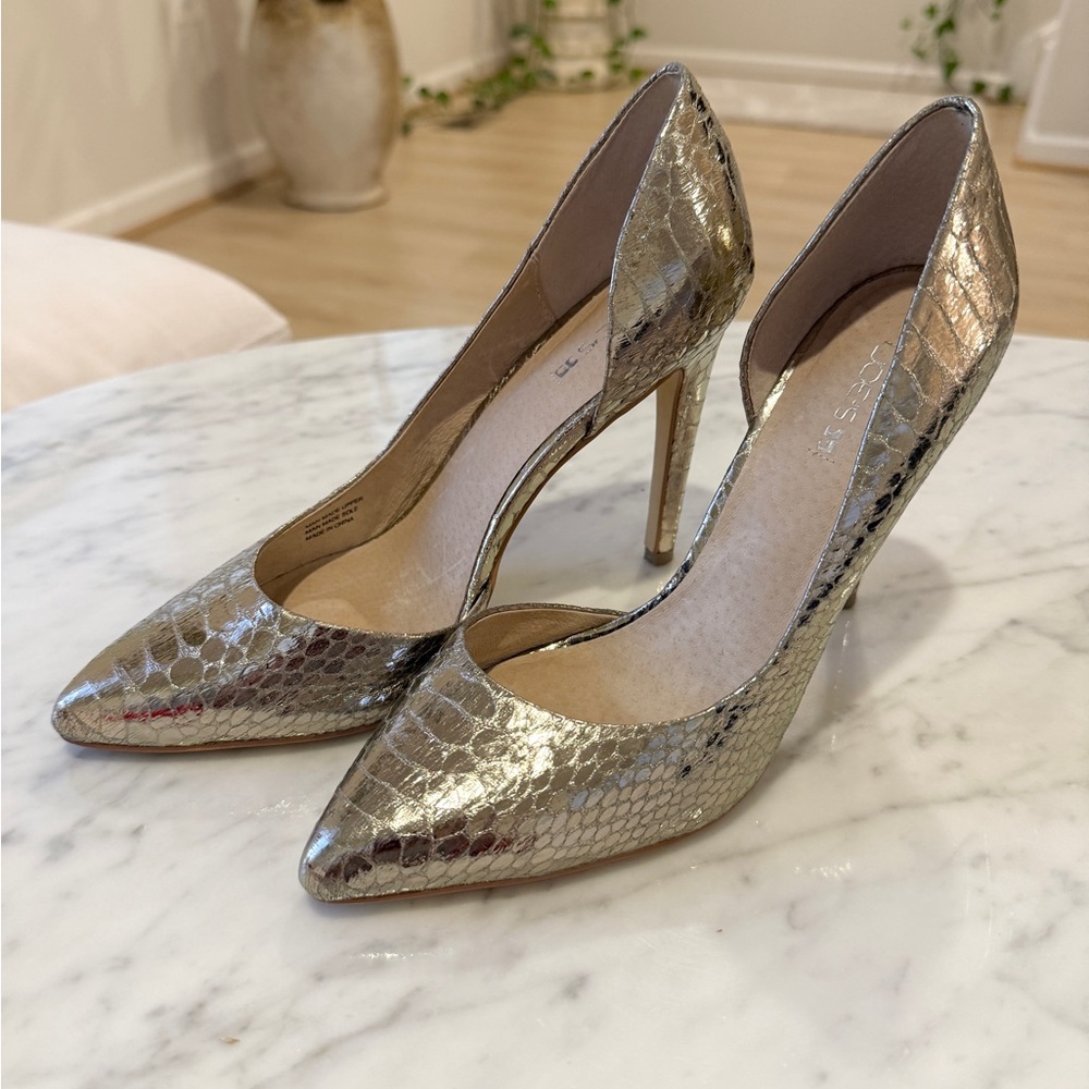 Gold Stiletto Heels